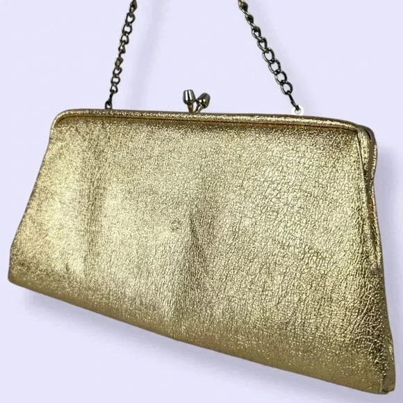 Vintage Golden Convertible Evening Clutch - Picture 3 of 8